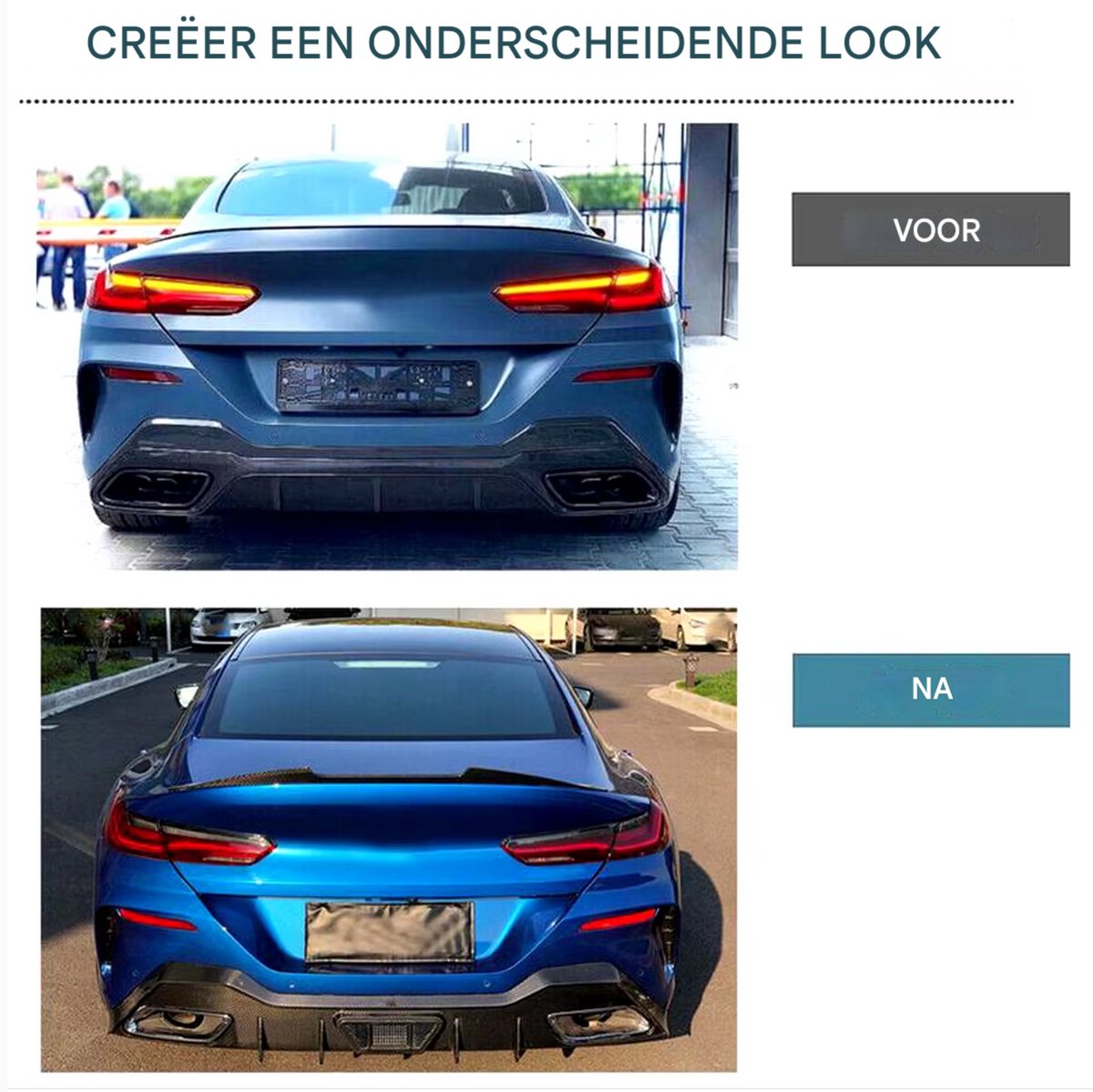 Achterbumper Iron - Voor BMW 8 Serie G16 M850i/840d Sport Bumper- Carbon Fiber ABS - Auto accessoires