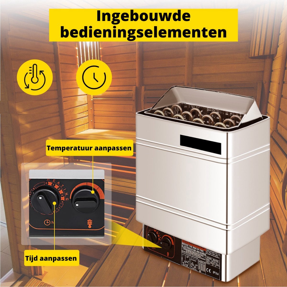 Happyment Sauna Generator - Saunacabine - Finse Sauna - Stoomcabine - Met Afstandsbediening - Sauna tent - 9Kw