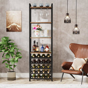 Wijnrek voor 12 flessen - Wijnkast - 6 lagen - Barkast - Glazenhouder - Bar, keuken of woonkamer