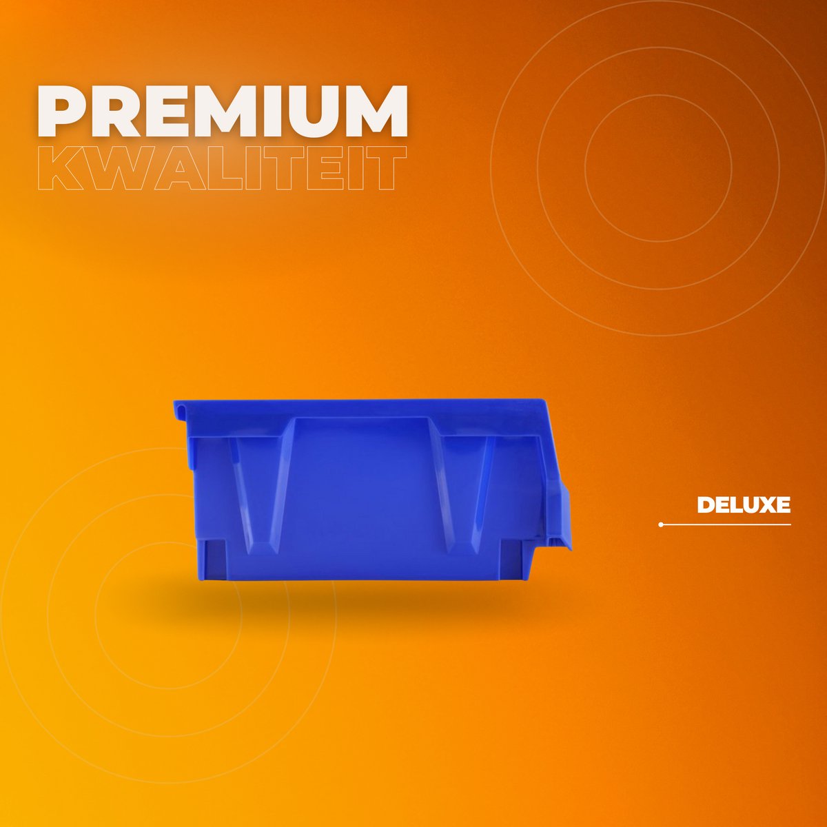 Opbergdozen - Opbergbox - Storage box - Bewaardoos - Opberger - Set van 12 - Stapelbaar - Blauw/Rood - Voor Werkplaats of Speelkamer