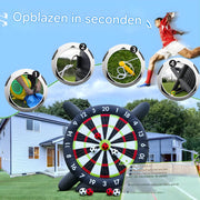 Gigantisch Opblaasbaar Voetbal Dartbord - Voor Kinderspeeltuin & Events - Inclusief 8 Voetballen - Hoge Kwaliteit - 3x3x1.4m