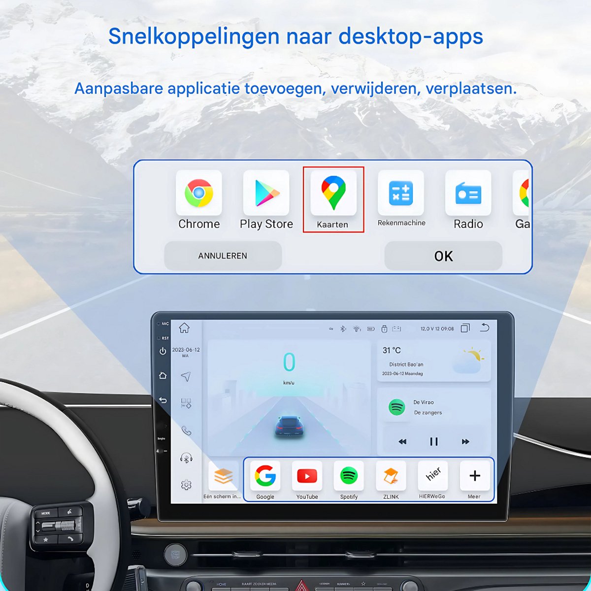 Autoradio met bluetooth - Carplay - Voor Honda Civic Hatchback (2005-2011) - Geschikt voor Apple en Android - Stereo - Navigatie - Navigatiesysteem auto - 1GB 16GB