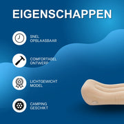 Opblaasbare bank - Camping ligbed - Voor campinggebruik - Comfortabele, opblaasbare bank en luchtbed - Khaki