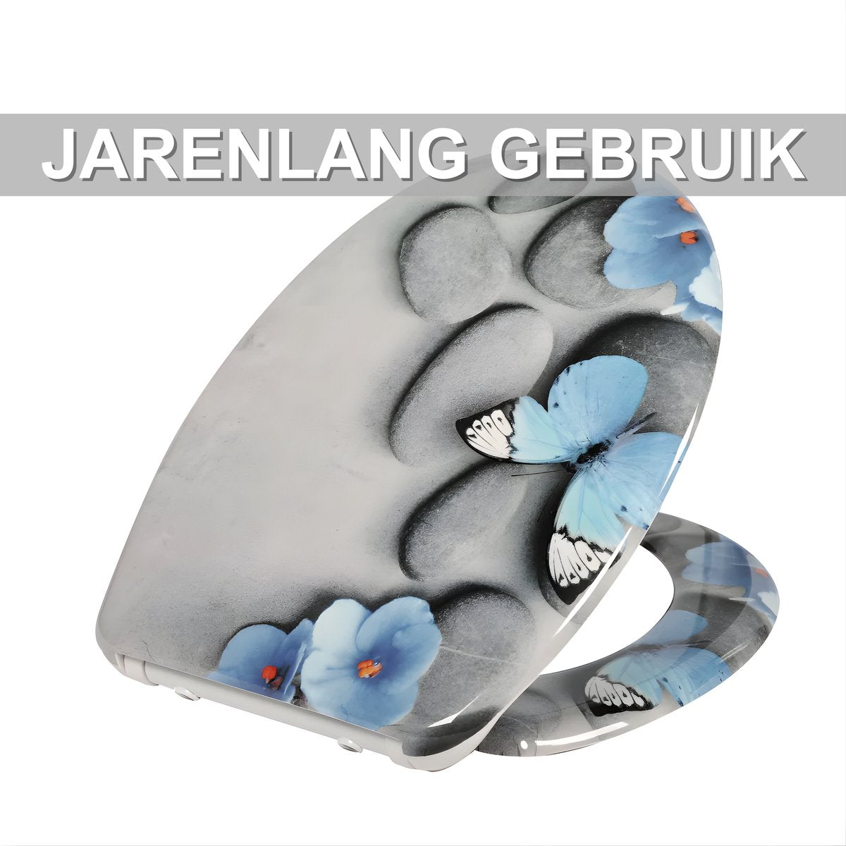 WC-bril - Toiletbril – Voor Toilet & Badkamer – Soft-Close - Ureum-Kunststof - Met print