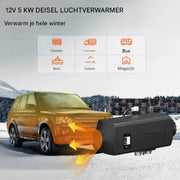 Happyment standkachel - Dieselkachel - 12V - LCD schakelaar - Auto, vrachtwagens Verwarming