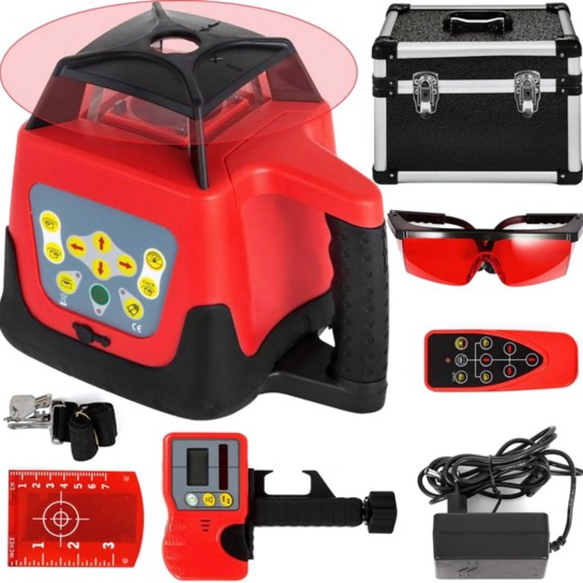 Bouwlaser PRO - Roterend - Zelfnivellerende kruislijn laser - Rotatielaser 360° Zondder statief - Waterbestendig meetinstrument