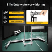 Sportveld bezem - Water - Voor basketbal-, tennis- en badmintonbanen - Brede waterpusher voor efficiënte reiniging - Geschikt voor parkeerplaatsen