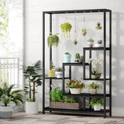 Plantenstandaard met 5 lagen - Plantenrek voor Binnen - 180cm - Plantenladder - Zwart