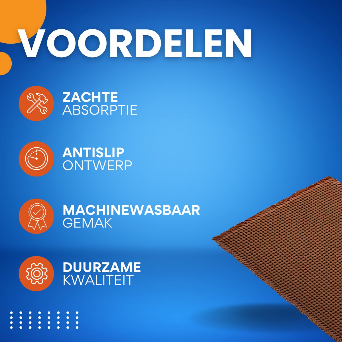 Badmat voor badkamer - Douchemat - Bruin - 50x80cm - Absorberend & antislip - Boho stijl