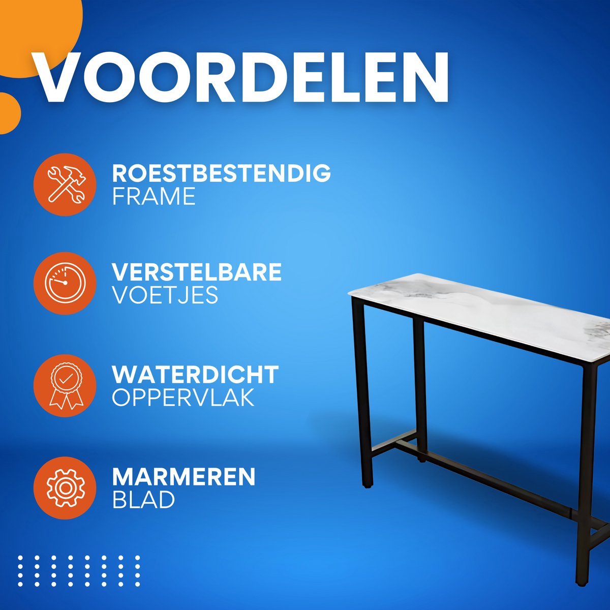 Milano Bartafel Milano - 120cn - Voor binnen - Keuken en woonkamer - Marmer look - 4 to 6 personen - Wit grijs