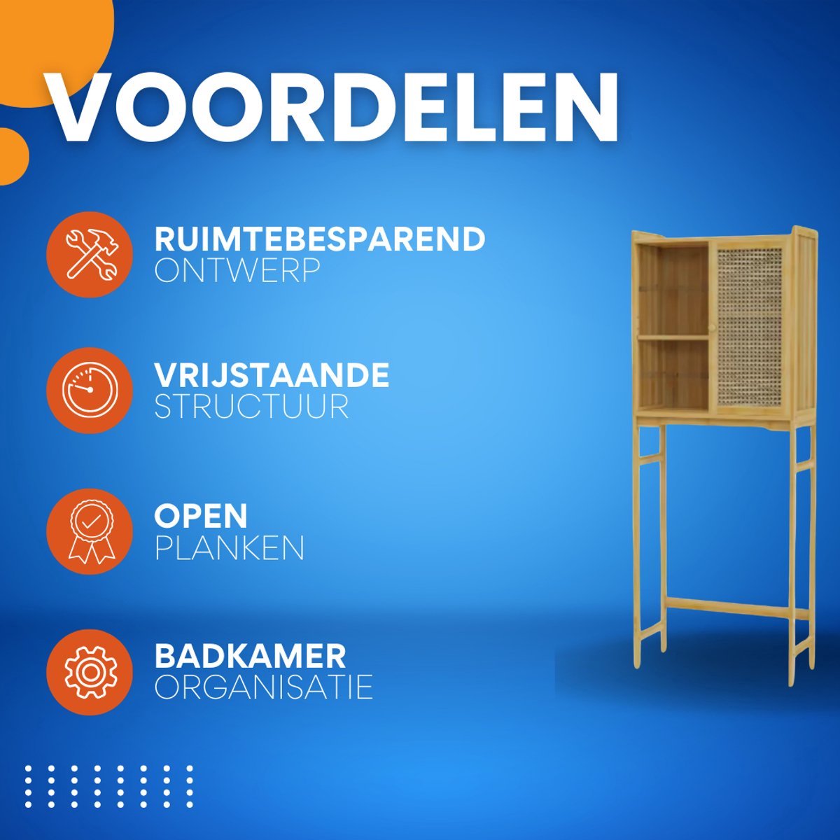 Wasmachine ombouw Grandiose - Meubelkast voor wc - Opbouwmeubel - Droger - 155x60cm