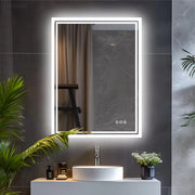 Badkamerspiegel London - Met verwarming en LED verlichting - Geen condens - Spiegel voor badkamer - 80x60cm