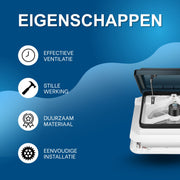 Dakraam - Ventilator - Voor Camper en RV - Afzuigventilator voor Dakventilatie - Wit