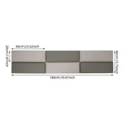 Bedhoofd - Hoofdbordkussen - Hoofdbord - Voor interieurdecoratie en bedhoofdbescherming - Grijs