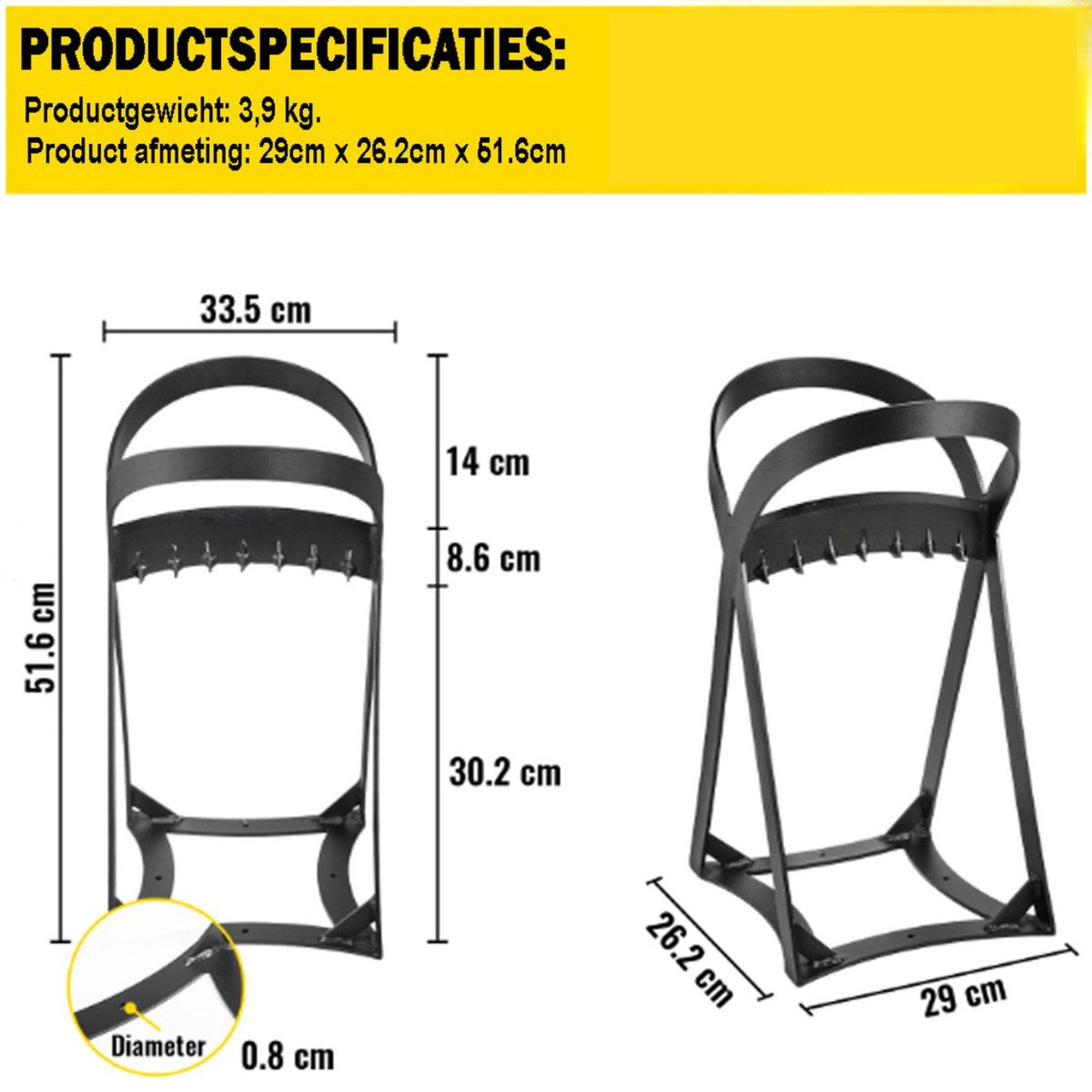 Houtklover - Houtsplitter - Hoge Kwaliteit - Zwart - 52Cm Hoog