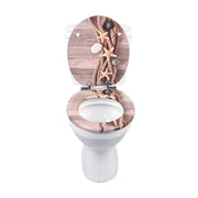 WC-bril - Toiletbril – Voor Toilet & Badkamer – Soft-Close – Hout - Met print