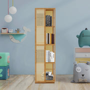 Draaibare boekenkast - Boekenrek - Opberruimte - Voor boekenopslag - Voor boeken en decoratie - 4-laags - 360° draaibaar ontwerp - Wood