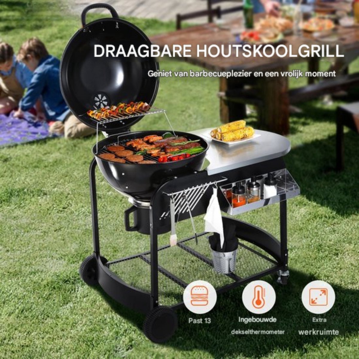 Barbecue - Met Tafel - BBQ - Ideaal Voor Houtskoolgrill