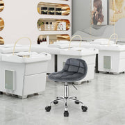 Draaikruk modern - Met rugleuning Op wielen - Kapperskruk - Roze - Zadelkruk - Tabouret Werkkruk - Ergonomisch -