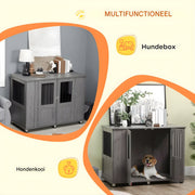 Hondenbench - Hondenkrat - Hondenkennel - Hondenhok - voor Thuis - Voor Extra Grote Honden - Grijs - Op poten