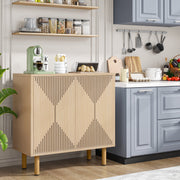Opbergkast met deuren - Binnen - Voor woonkamer of hal - Dressoir- Naturel
