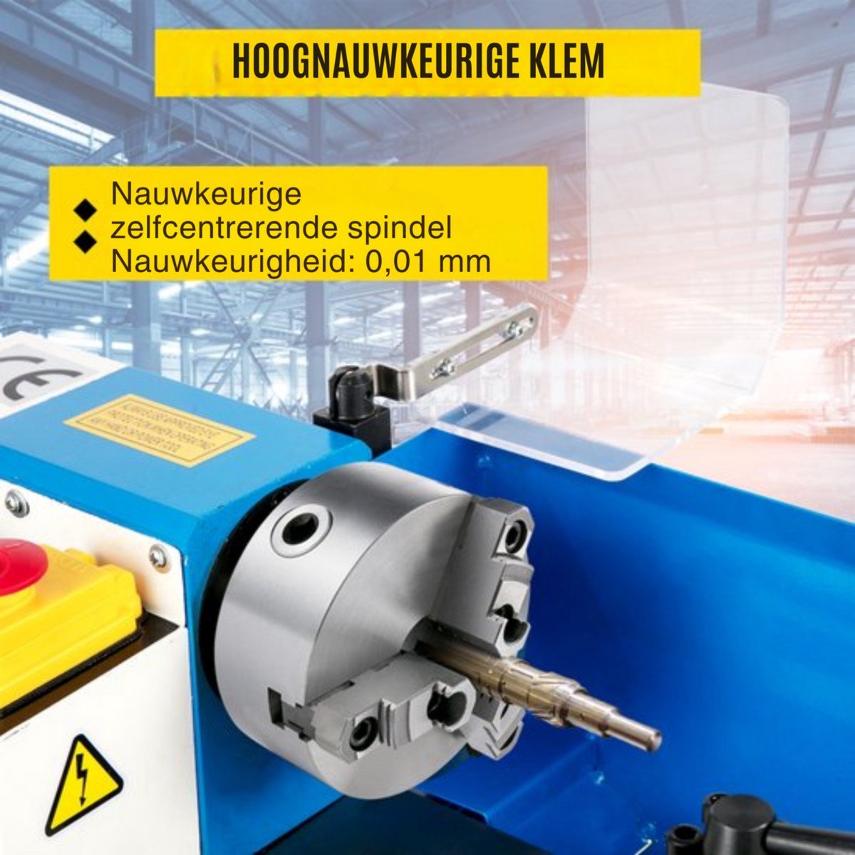 Draaibank PRO - Precisie Metaaldraaibank - 180x350mm Draaibank voor metaal