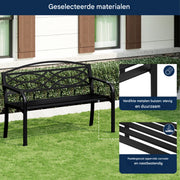 Tuinbank 3-zits - Voor terras - Weerbestendig - Met armleuningen en rugleuning