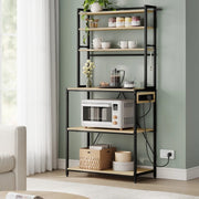 Opbergkast - Keuken orginazer - Wandkast – Voor keuken / woonkamer – Met stopcontact – Light Oak - Maat XL