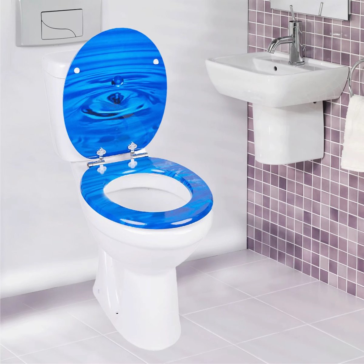 WC-bril - Toiletbril – Voor Toilet & Badkamer – Soft-Close – Duroplast - Blauw