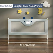 Baby Bedhek - Bedhekje - Bedrail - Uitvalbescherming - Voor bed - Veiligheidsleuningen & Bedbewaker - Beer - 160cm