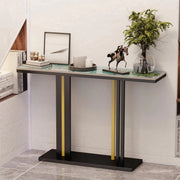 Moderne consoletafel Emerald Valora - Wandtafel met lades - Groen en wit - Marmerlook - Haltafel - Sidetable - 118cm