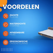 Hondenbed Noire Fioren - 135cm - L-vormig - Hondenbank - Hondensofa op poten - Hondenzetel - Comfort en zacht - Afneembaar kussen - Zacht
