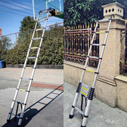 Telescopische Ladder 5M - Met Haken - Multifunctioneel, Roestvrijstalen & Uitschuifbaar Zolderladder