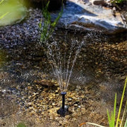 Zonnepaneel voor vijverpomp - Zonne-energie - Voor vijverfontein & tuin - 5W - 4 verschillende mondstukken - Max. 60 cm Hoogte, 250 l/u