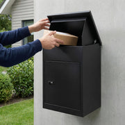 Anti-Diefstal Mailbox - Pakketbrievenbus - Muur Gemonteerd - Waterdicht - Zwart