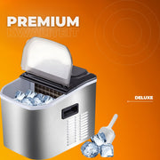 IJsblokjesmachine – 250W - IJsblokjesmaker met IJsschep – 24 blokjes per 15 minuten – Zelfreinigingsfunctie - Draagbaar - Zwart