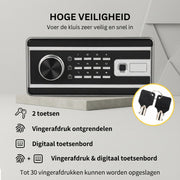 Kluis - Brandwerend - 60 L - Kluisje met cijferslot - Kluis elektronisch