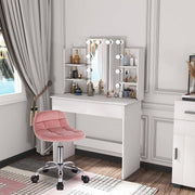 Draaikruk modern- Met rugleuning Op wielen - Kapperskruk - Roze - Zadelkruk - Tabouret Werkkruk - Ergonomisch