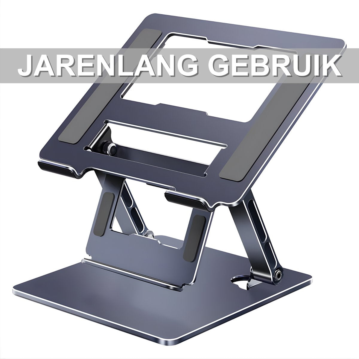 Laptoptafel – Tablethouder - Bedtafel - Laptopstandaard - Voor thuiskantoor en presentaties –Aluminium / Zwart