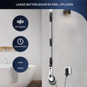 Elektrische Vloerschrobmachine 10-in-1 - Draadloze Spin-Schrobborstel - Met Lange Steel - Voor Diepe Vloerreiniging & Tegels