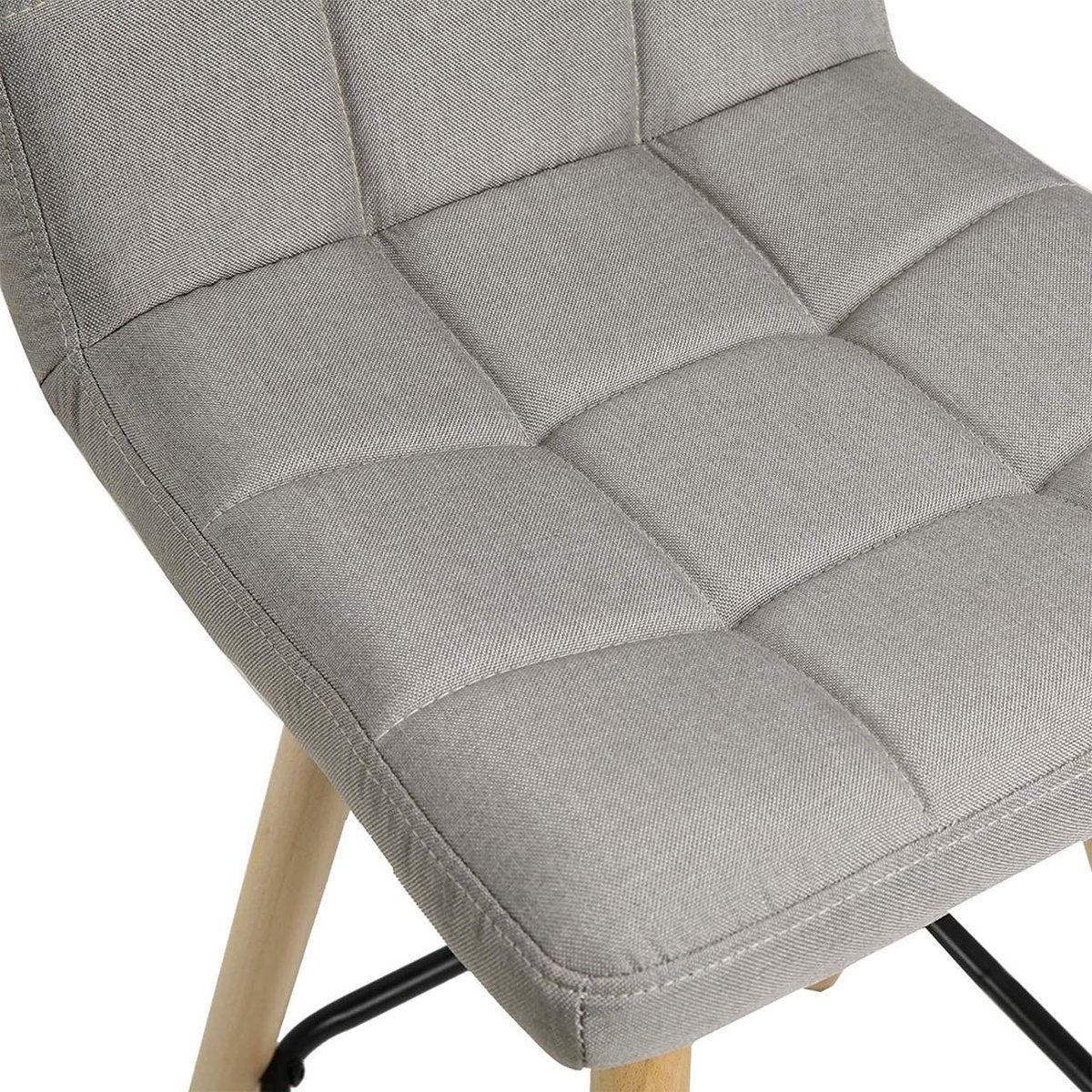 Barkrukken - Grijs - Linnen - Ergonomisch - Zithoogte 70cm - Set van 2