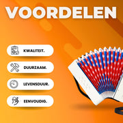 Accordeon voor Kinderen 17 Toetsen - Muziekspeelgoed - 8 Bas, Geschikt voor Beginners en Volwassenen - Educatief Muziekinstrument voor Jongens en Meisjes