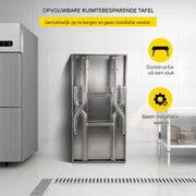 RVS Werktafel - Werkbank - 1220x610x850 mm - Keuken- of Garagegebruik