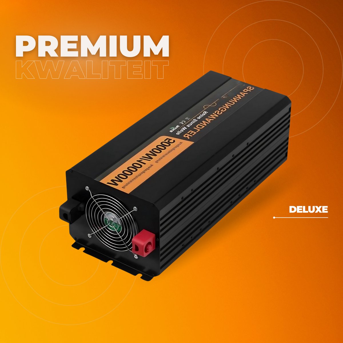 Mobiele Transformator - Omvormer - DC 24V naar AC 230V - 5000W met Oplader - 10000W Piekvermogen - Zwart