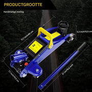 Hydraulische Trolley Jack - 2 Ton - Kraan Hijskop Vloer Jack - Heavy Duty Auto & Caravan Standhouder - Hefgereedschap voor Reparatie