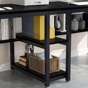 Bureau XL - Voor 2 perosnen - Zwart - Computerbureau - Voor thuis of werk - 200cm
