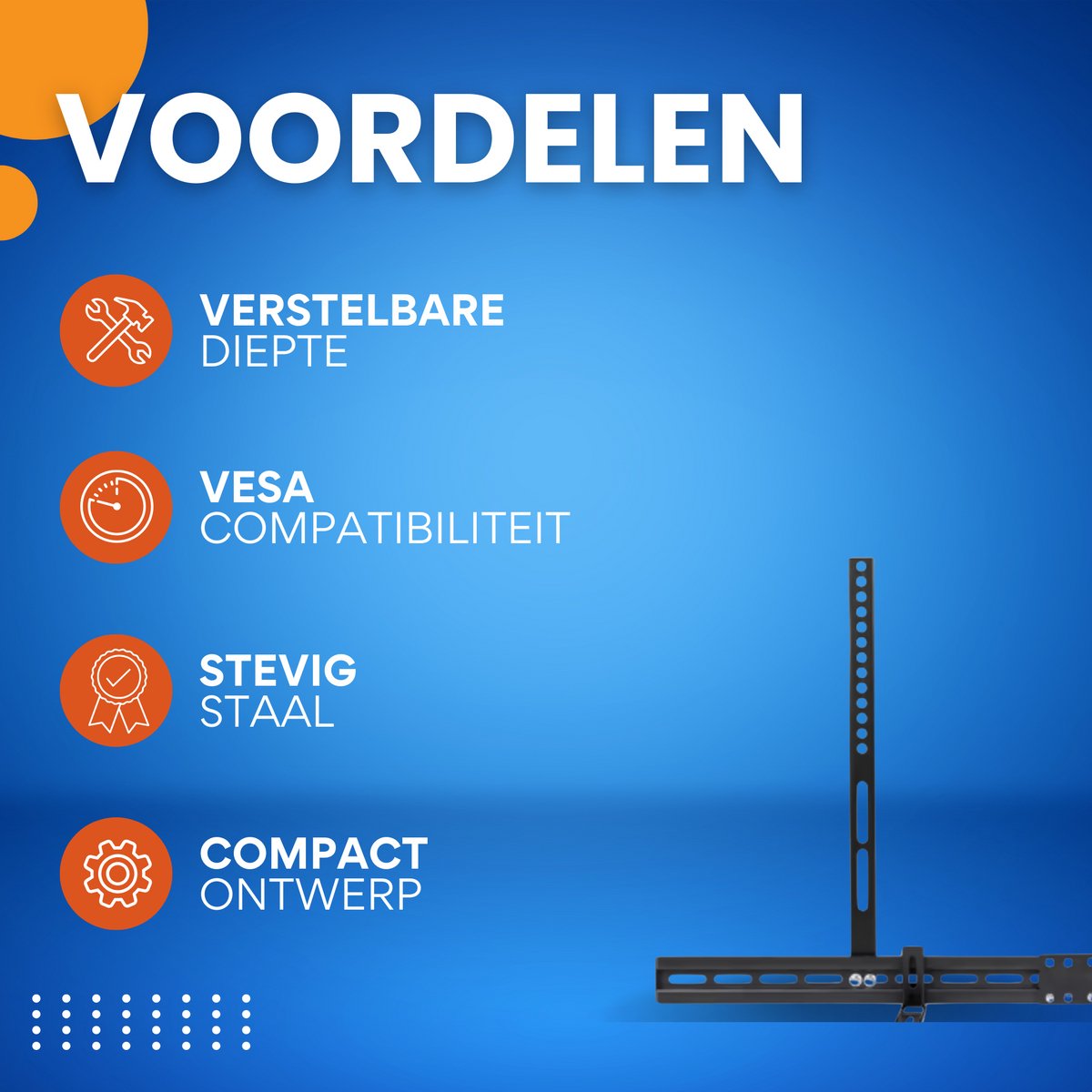 Universele soundbar beugel - Tot 6kg - Ophangbeugel - Universeel - Metalen montagebeugel