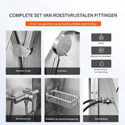 Professionele Hondenverzorgingskuip - Honenbad- RVS - Dierenbad - Max. 100kg Hondenwassysteem