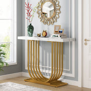 Consoletafel Valita - Haltafel - 100cm - Wandtafel - Gang of woonkamer - Goud/wit