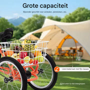 Kinderfiets 16 Inch - Kinder fiets driewieler - Oranje - Met mand - Kinderdriewieler - Voor jongens